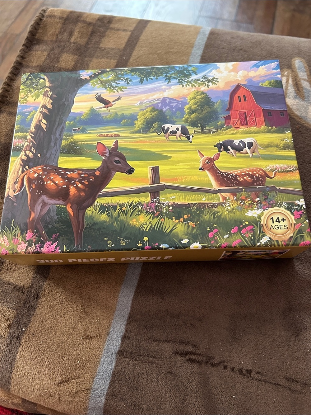 Pastoral Deer & Farm 300-Piece Puzzle - Multi-Color